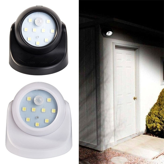 Willstar 1Pcs 360° Battery Operated Indoor Outdoor Garden Motion Sensor Security Led Light