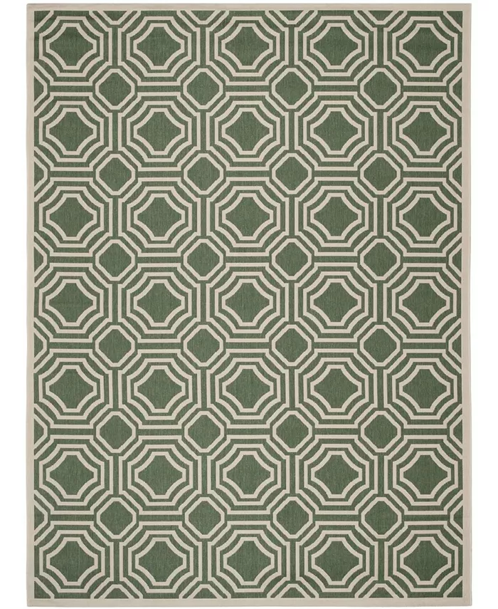 Safavieh Courtyard Dark Green and Beige 9' x 12' Outdoor Area Rug