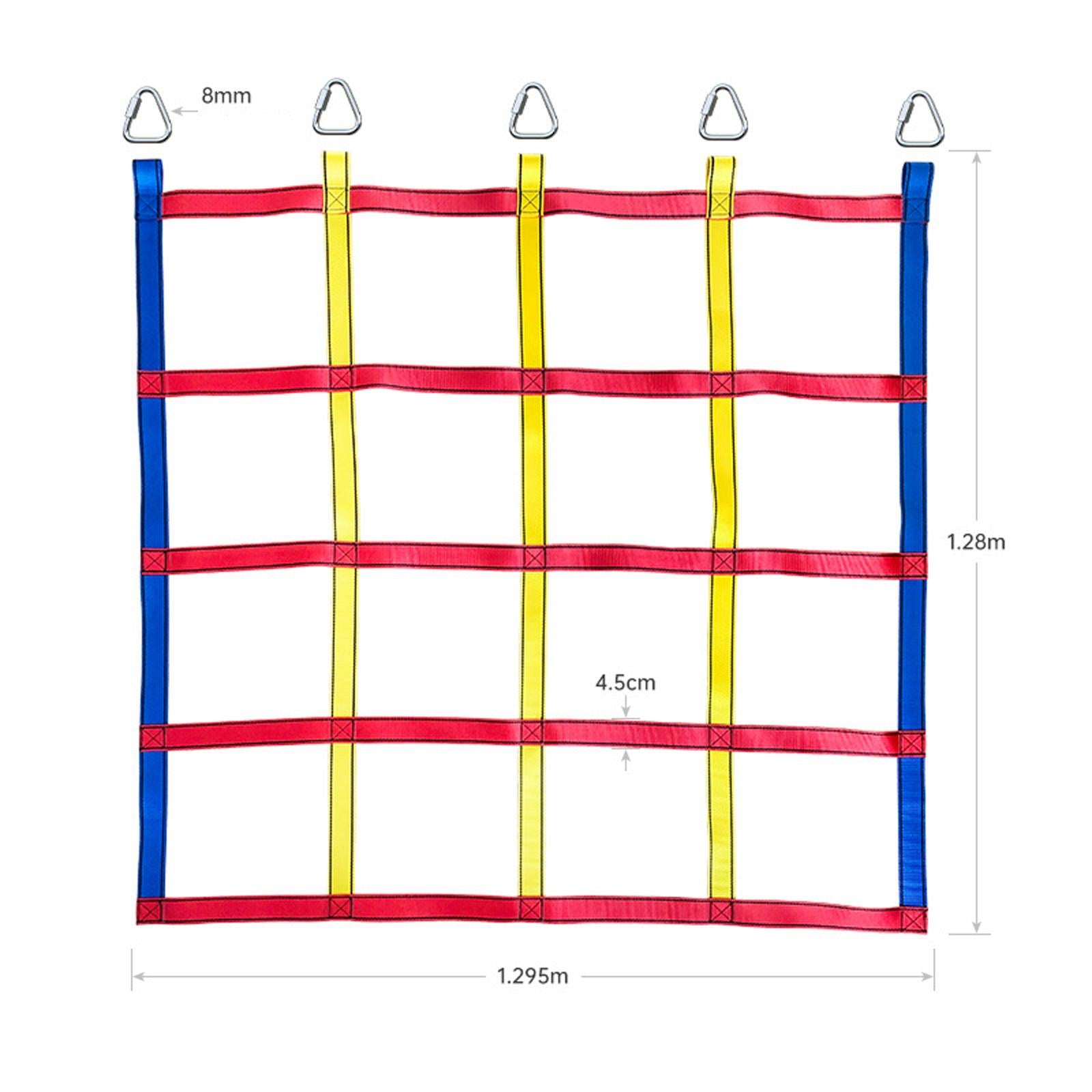 Durable Children Climbing Net Rope Ladder Coloful Webbing Climbing Plaything for Treehouse Playground Gyms Physical Training Child
