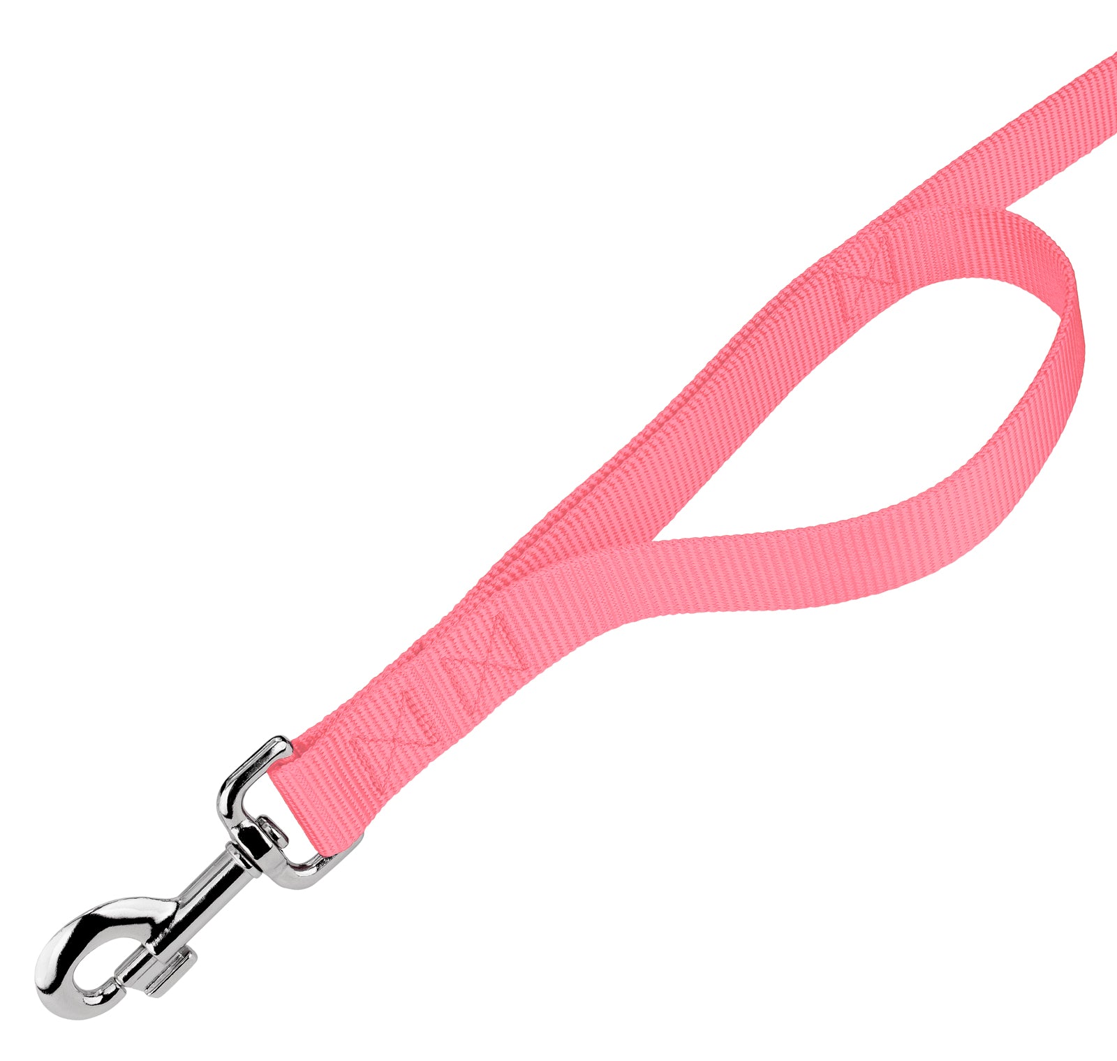 Country Brook Petz® 4ft by 3/4 inch Pink Heavyduty Doublehandle Nylon Leash