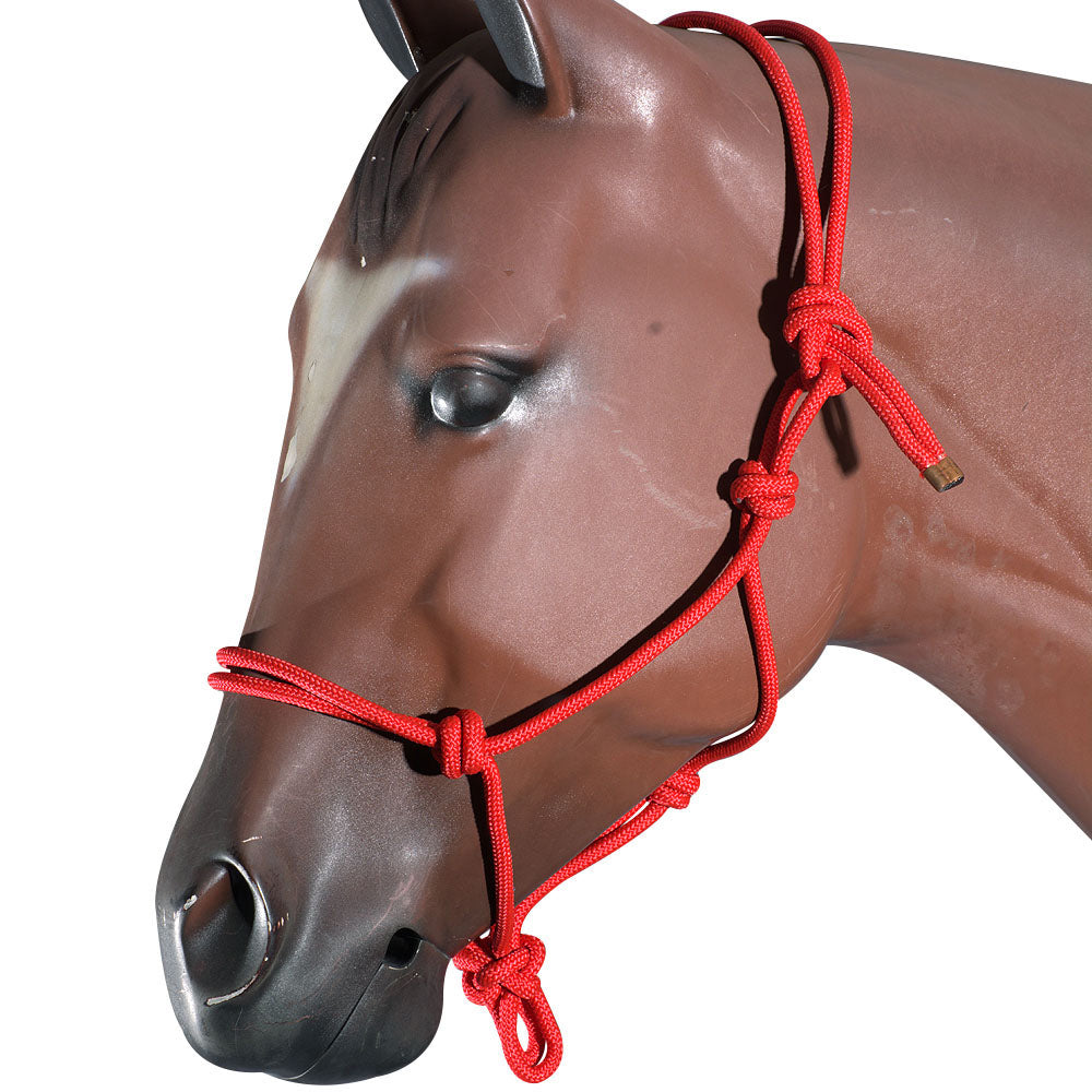62DL Red Horse Halter Braided Poly Rope Western Tack By Hilason