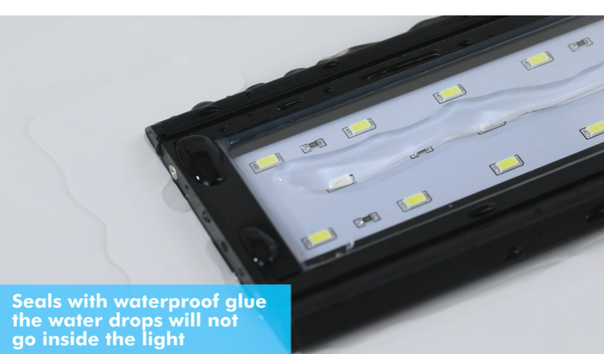 Maze Group 14W Full Spectrum Aquarium Light with Aluminum Alloy Shell Extendable Brackets， White Blue Red LEDs， External Controller， for Freshwater Fish Tank (18-24 inch)