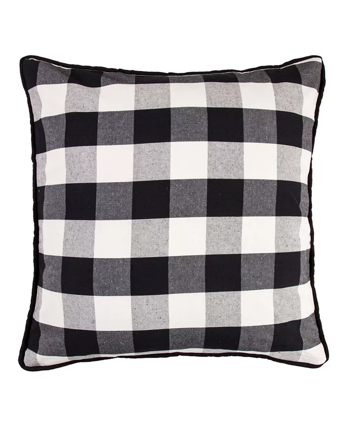 HiEnd Accents Camille Buffalo Check Euro Decorative Pillow， 27