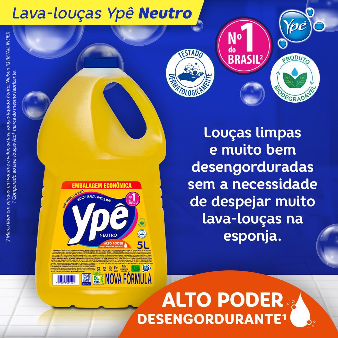 Lava-Loucas Liquido Ype Neutro 5 L