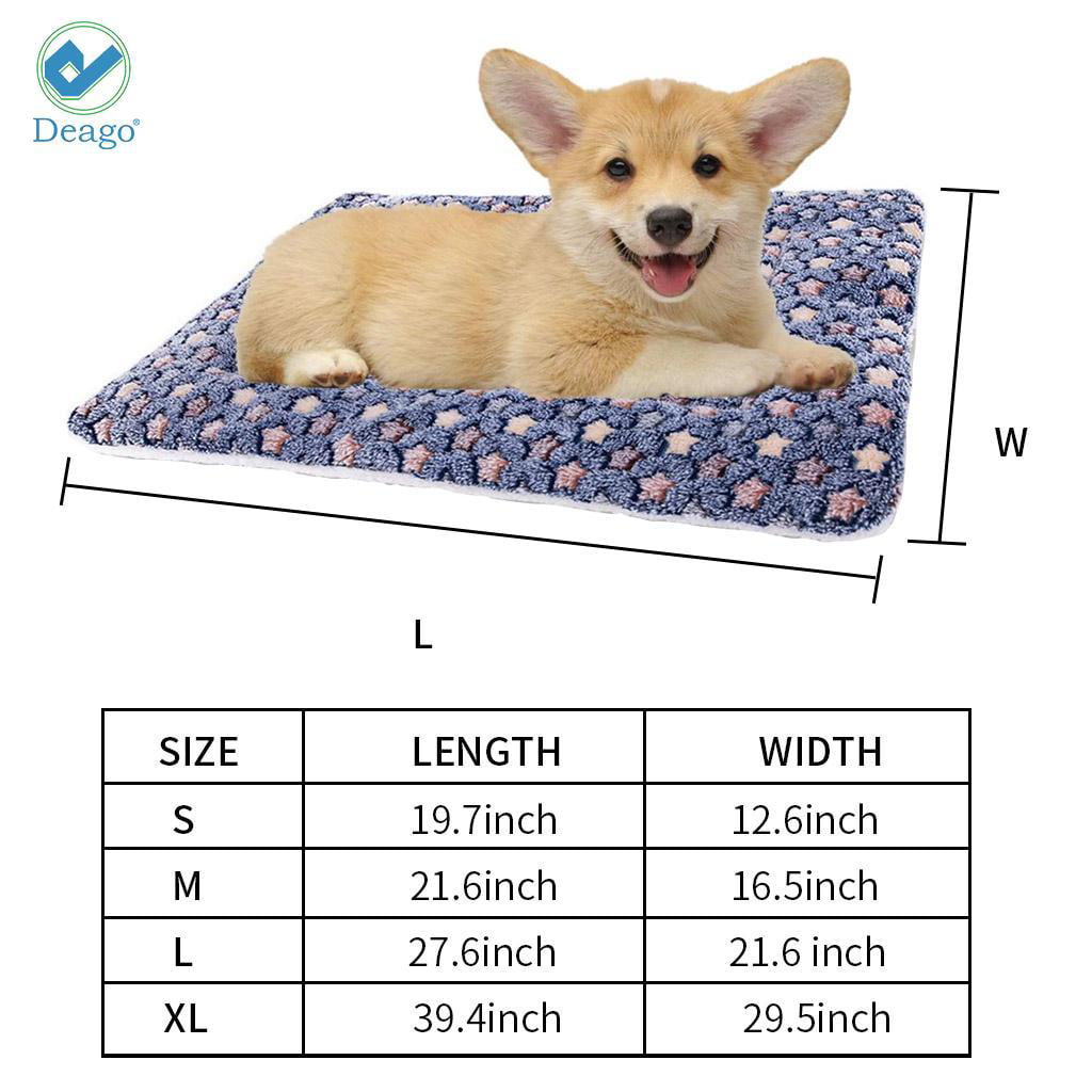Deago Ultra Soft Pet Dog/Cat Bed | Reversible Fleece Crate Bed Mat | Pet Bed Liner Blankets Covers for Large Small Medium Dog Cat