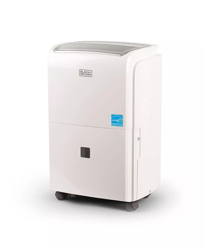 BLACK+DECKER 1500 Sq. Ft. Dehumidifier for Medium to Large Spaces and Basements， Energy Star Certified， Portable， BDT20WTB， White