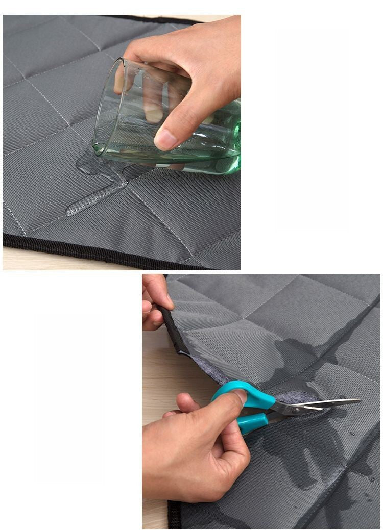 Dog Mat Summer Waterproof Bite-Resistant Oxford Cloth Kennel Sleeping Mat Non-slip Car Pet Cool Mat，Grey