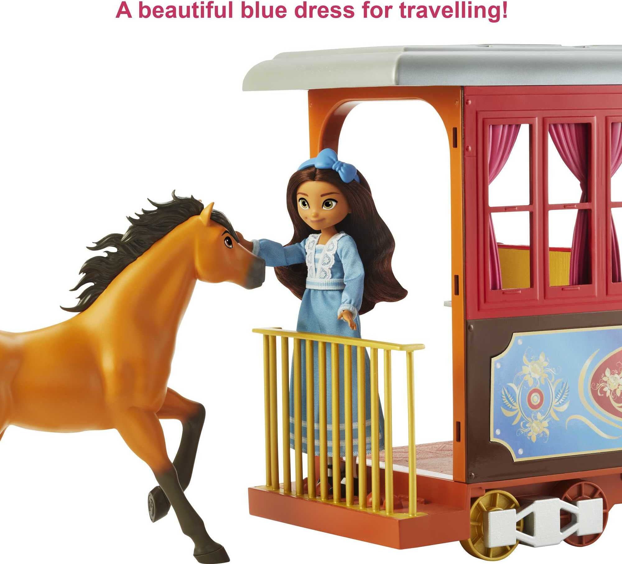 Spirit Untamed Lucky's Train Home Playset With Lucky Doll, Train & Play Pieces