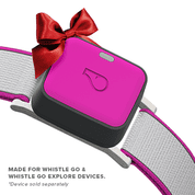 Whistle Large Twist and Go Dog Tracking Collar Compatible With Whistle GO Explore Dog GPS Tracker Device， High-Vis Magenta