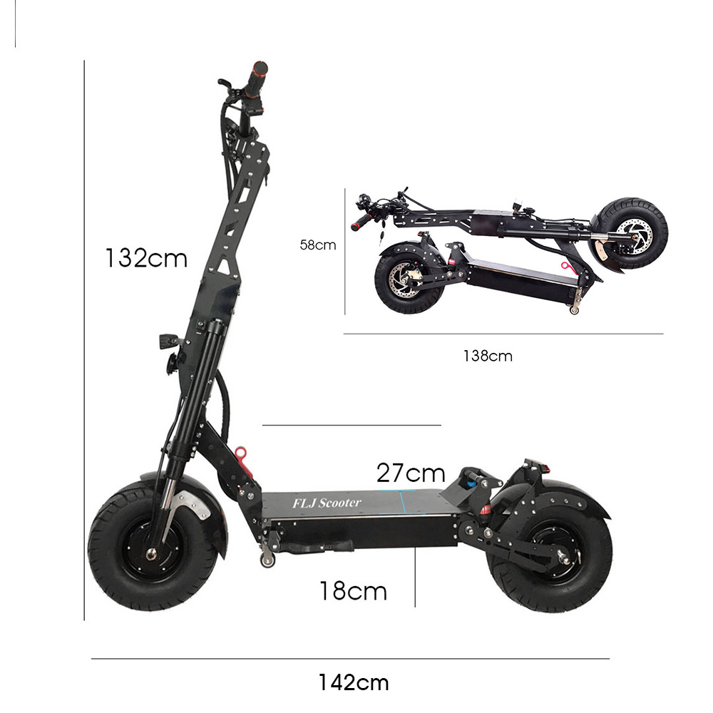 (🔥Oferta por tempo limitado) Patinete elétrico K6 6000W todo terreno com rodas largas e motor duplo, velocidade máxima de 85 km/h