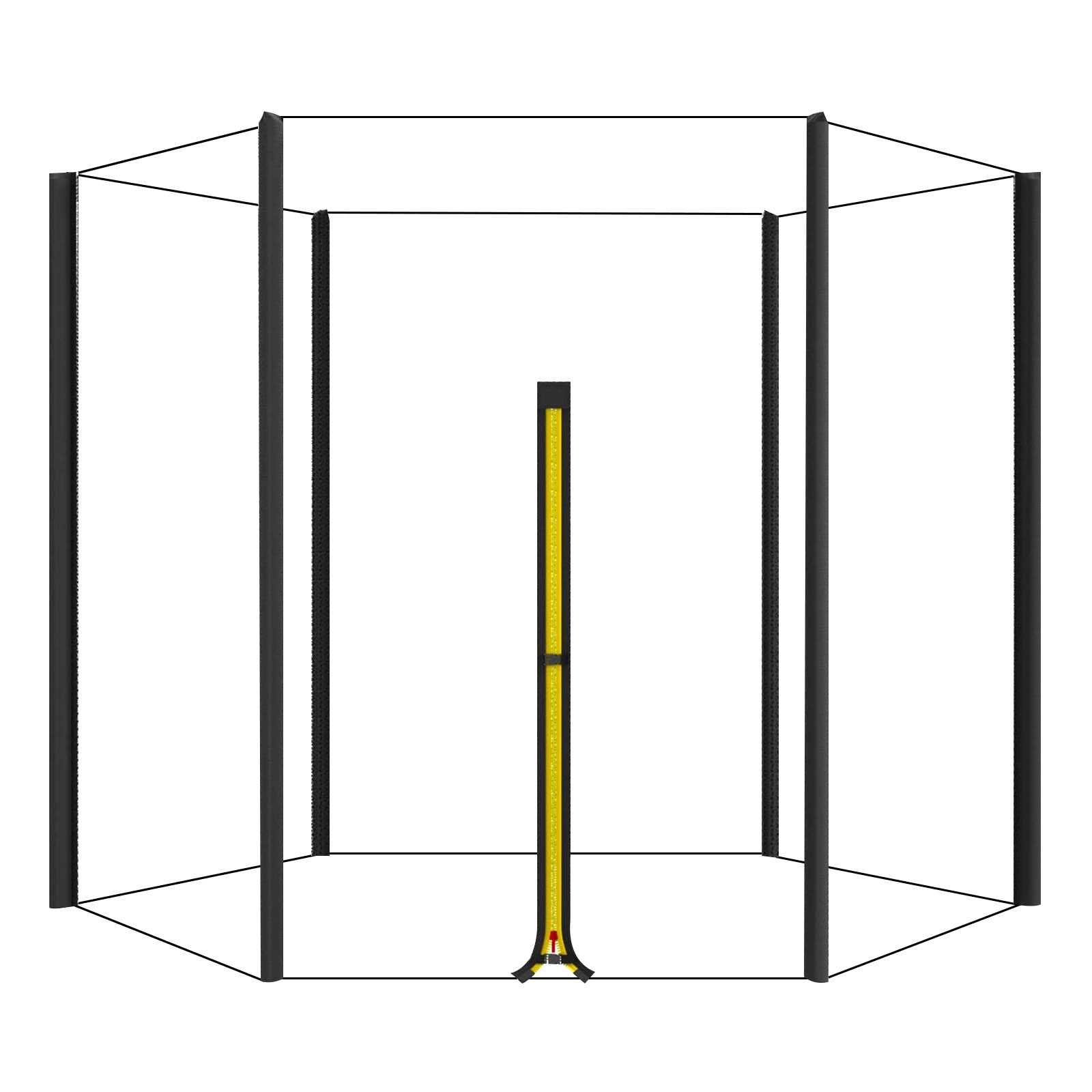 Aimik Trampoline Safety Nets for Round Trampolines Using Variant Arches - Breathable UV and Weather-Resistant Trampoline Net Replacement with Top Sleeves