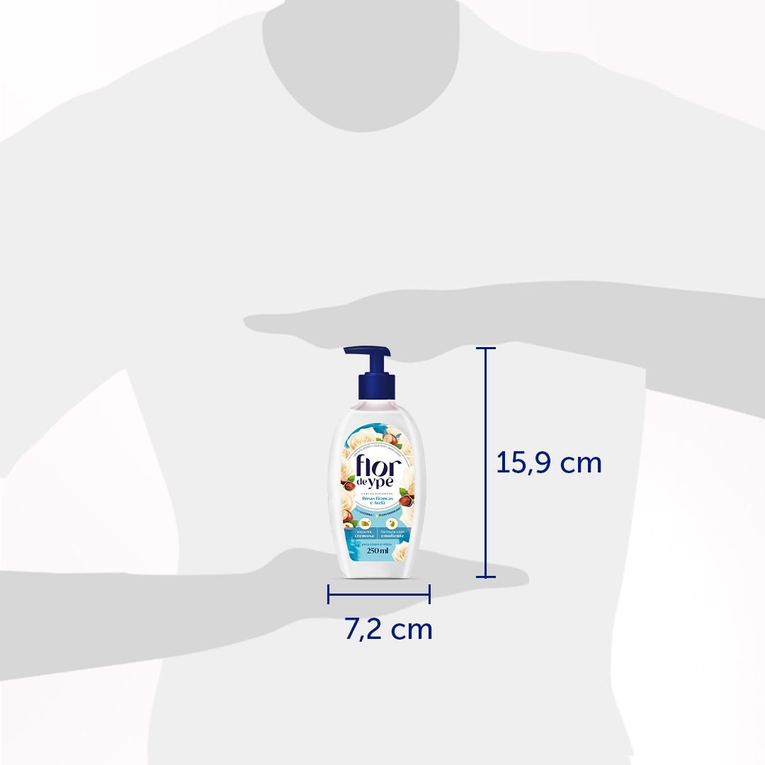Sabonete Liquido Flor de Ype Rosas Brancas e Avela Pump 250ml