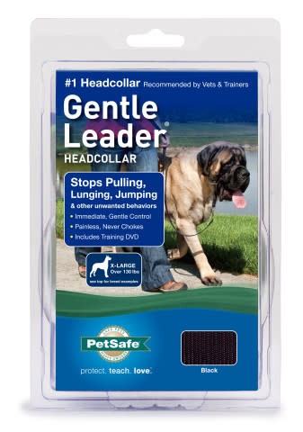 PetSafe Gentle Leader Headcollar， No-Pull Dog Collar， Extra Large +130 Lb.， Black