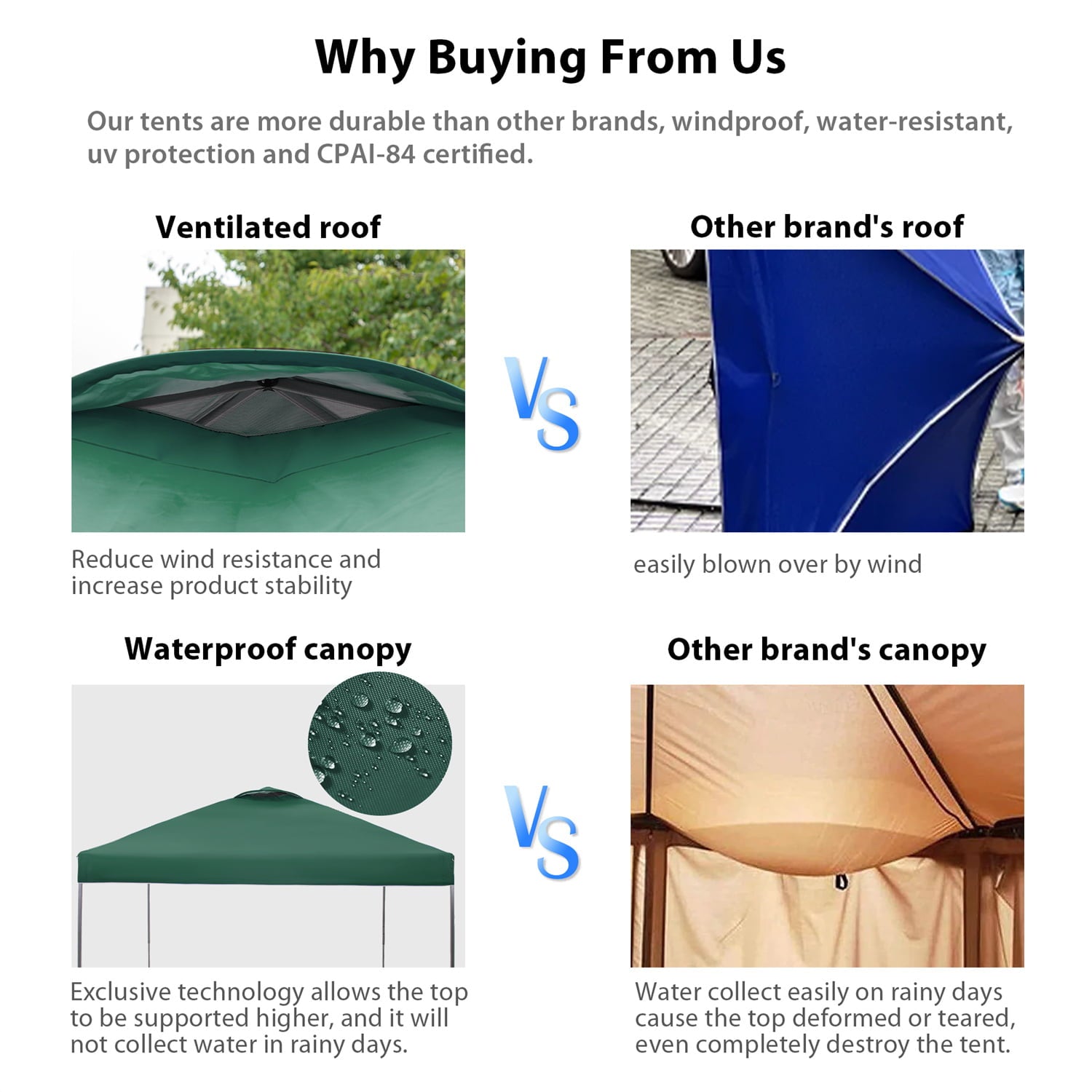 MF Studio 10x10ft Pop-up Canopy Tent Straight Legs Instant Canopy for Outside with Wheeled Bag - Green