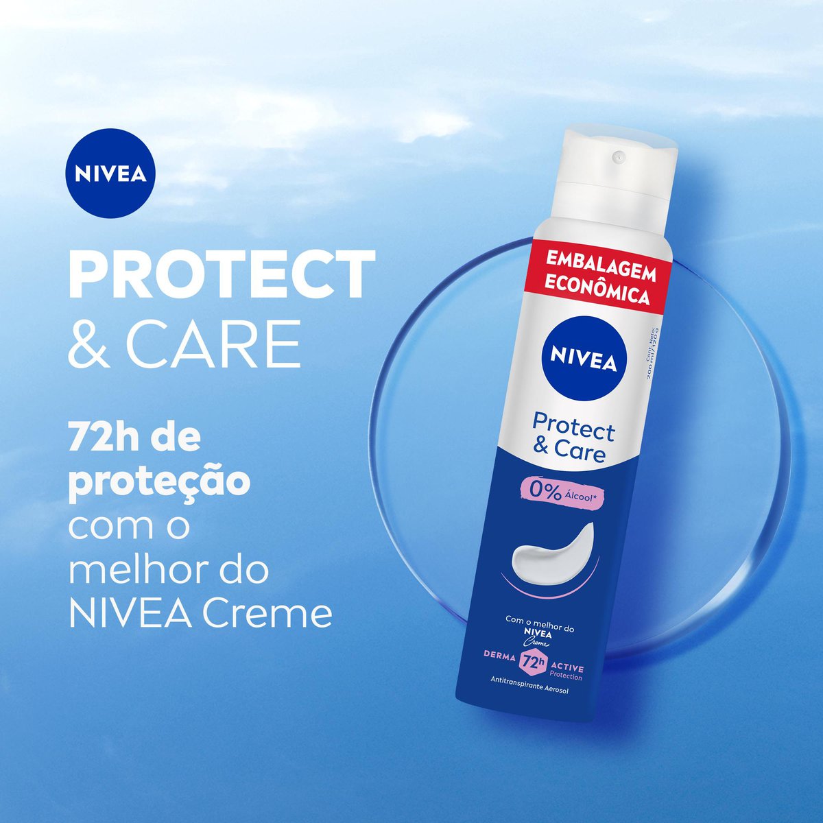 Desodorante Aerossol NIVEA Protect & Care 200ml