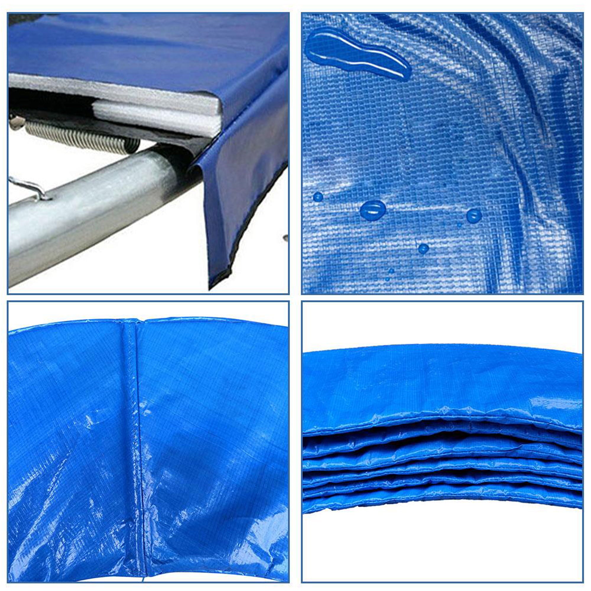 2023 Upgraded Trampoline for Kids Adults， Seizeen 12FT Trampoline W/Enclosure Net for Outdoor， New Curved Poles Trampoline with Thickened Spring Pad Max 570LBS， Heavy-Duty Trampoline Strong Rebound