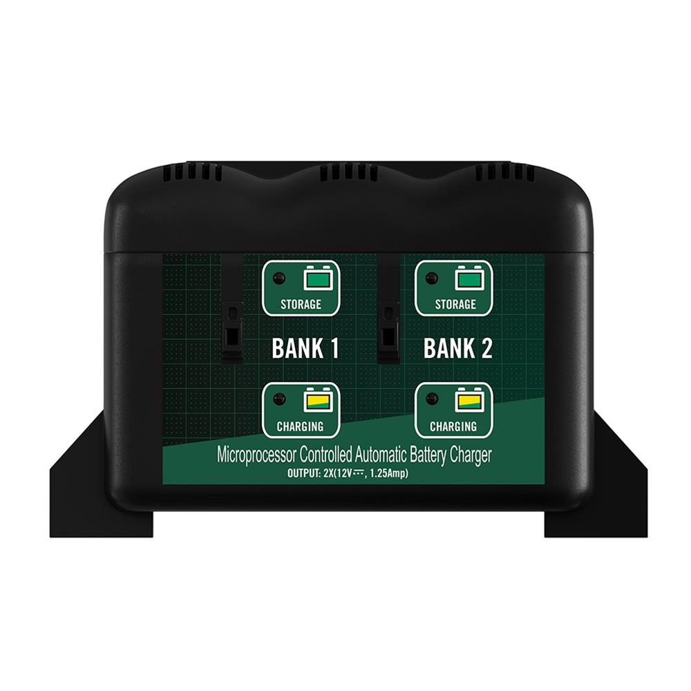 Battery Tender 022-0165-DL-WH Deltran Two Bank Battery Tender Charging Stations