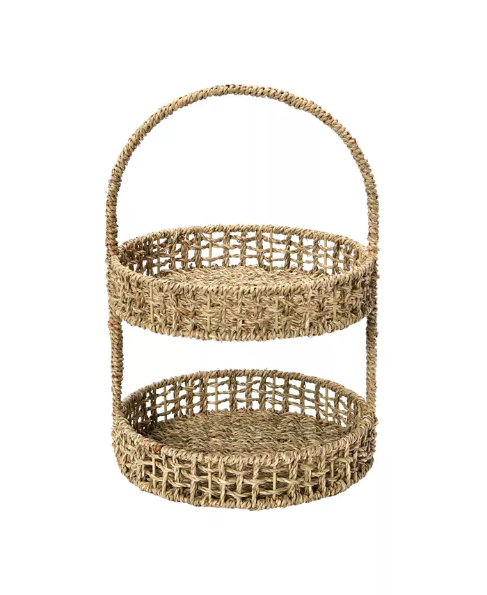 Household Essentials 2 Tier Seagrass Caddy