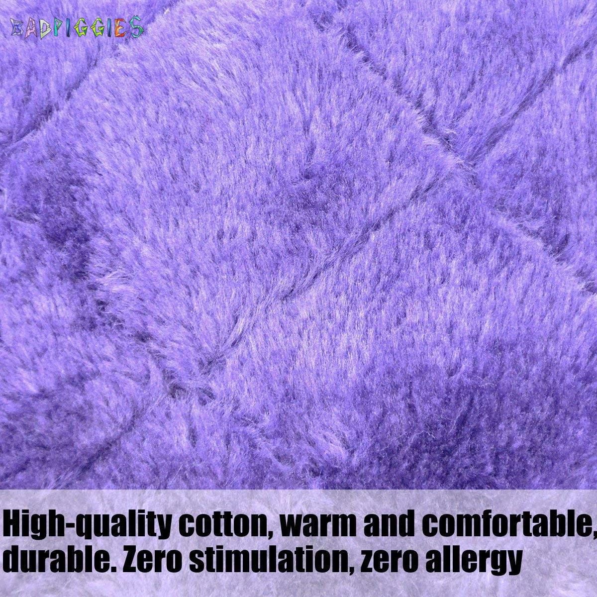 BadPiggies Winter Warm Bird Nest House Shed Hut Plush Fluffy Hanging Hammock Finch Cage Birds Hut Hideaway for Hamster Parrot Macaw Eclectus Parakeet Cockatoo (L， Purple)