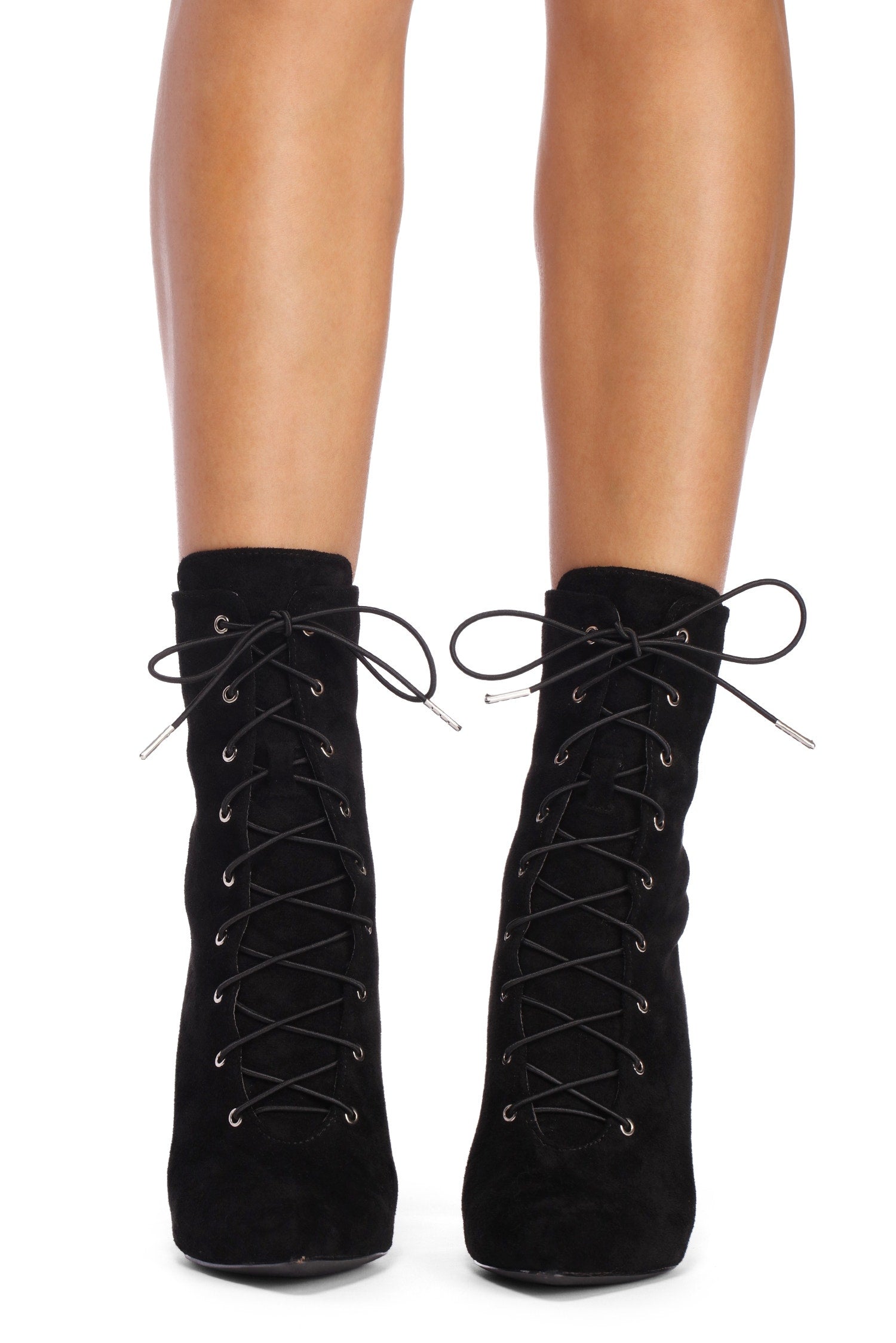 Walk In Lace Wedge Booties