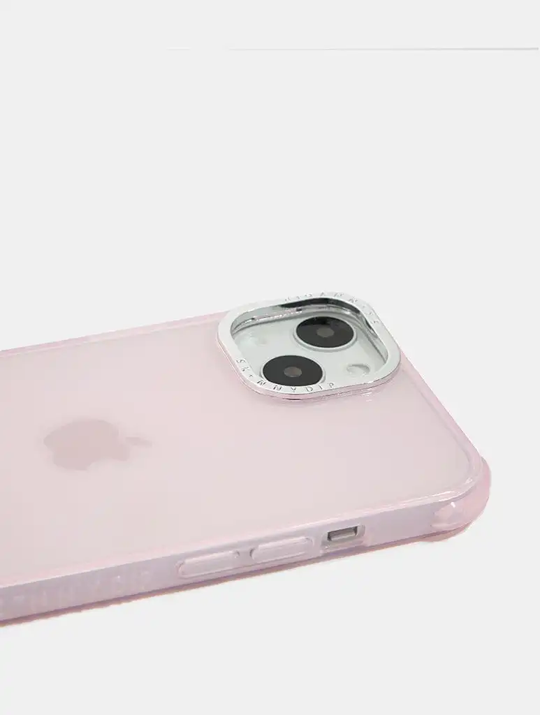 Pink Shock iPhone Case With Silver Camera Hole