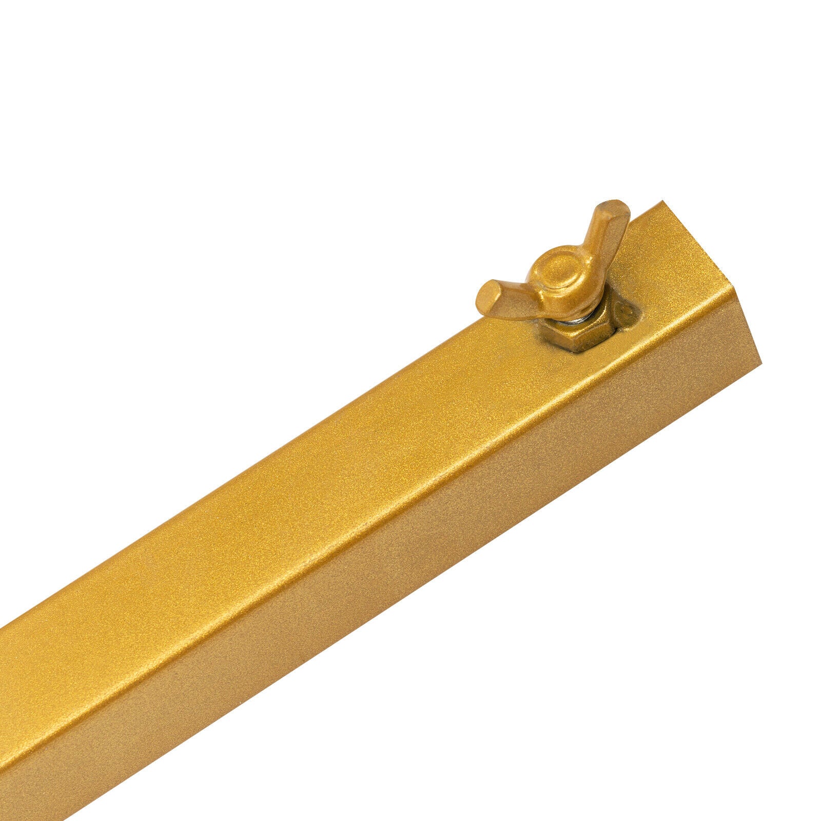 Flkoendmall 99" Pentagon Arch Wedding Backdrop Stand Gold Wrought Iron Framework Flower Rack