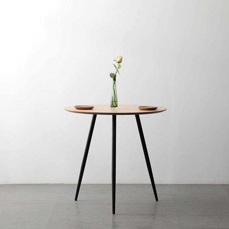 GINNY Round Dining Table 80cm - Natural & Black