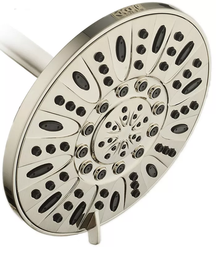 Aquadance High-Pressure Multiple Setting 7-in Rainfall Shower Head with Pause Mode