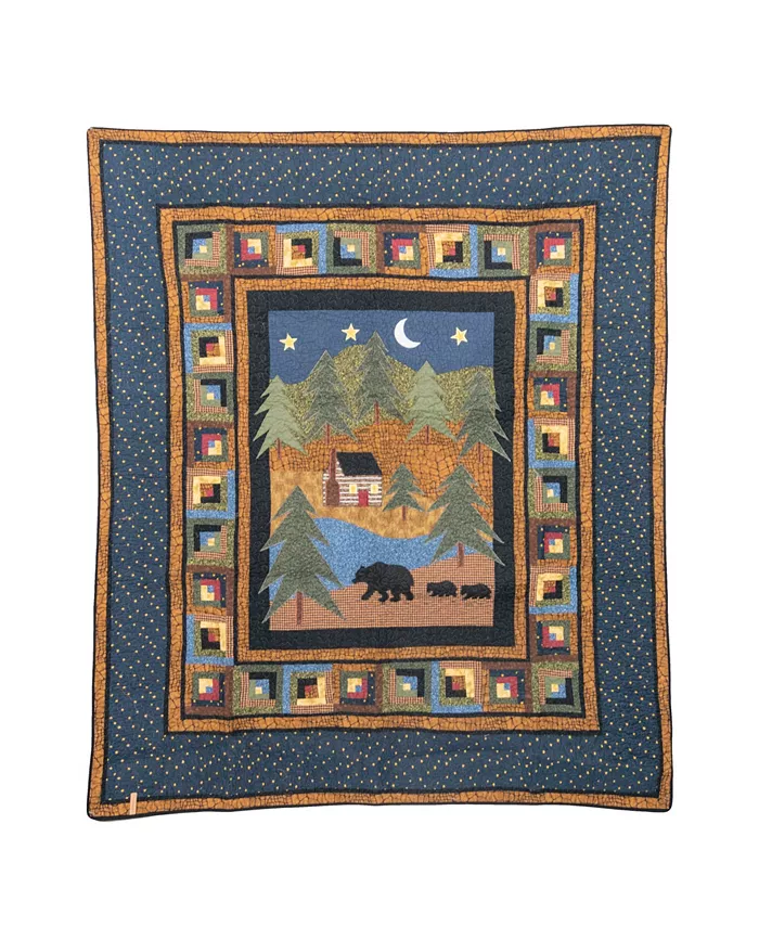 American Heritage Textiles Midnight Bear Cotton Throw