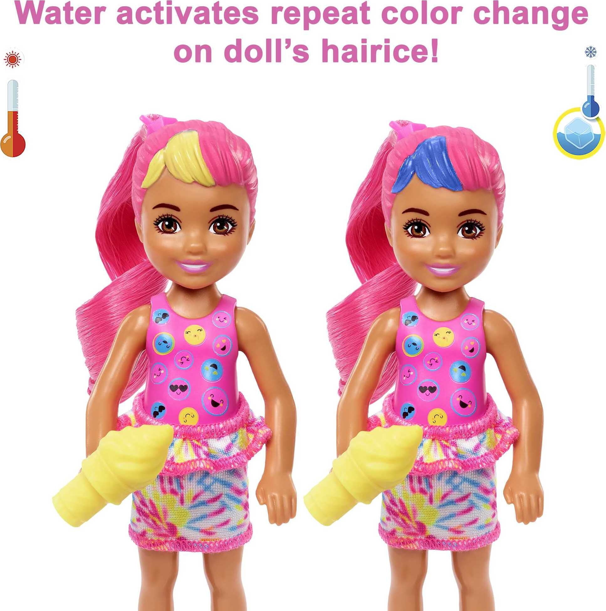 Barbie Color Reveal Neon Tie-Dye Series Chelsea Small Doll & Accessories (Styles May Vary)