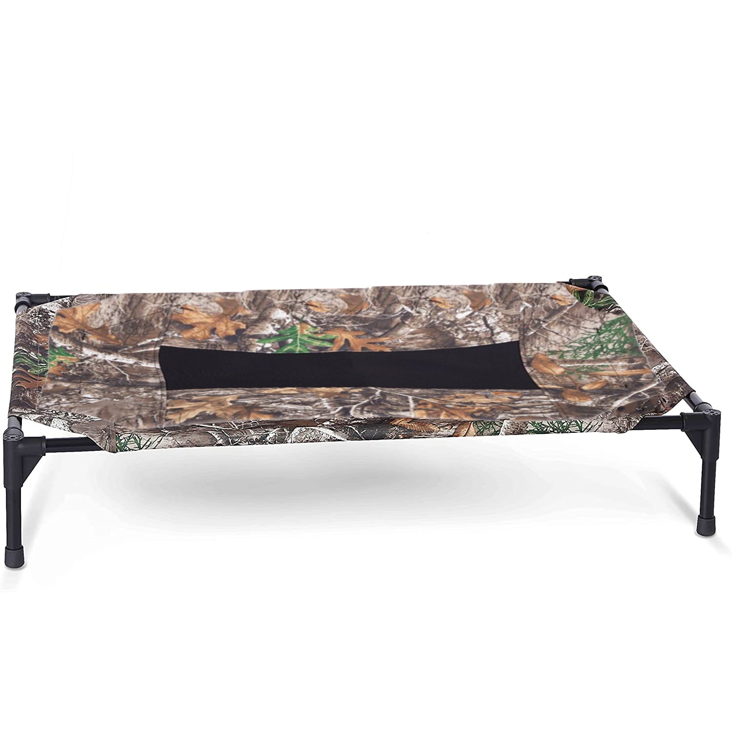 KandH Pet Products Original Pet Cot Elevated Dog Bed Realtree Edge Camo/Black Mesh Large 30 X 42 X 7 Inches