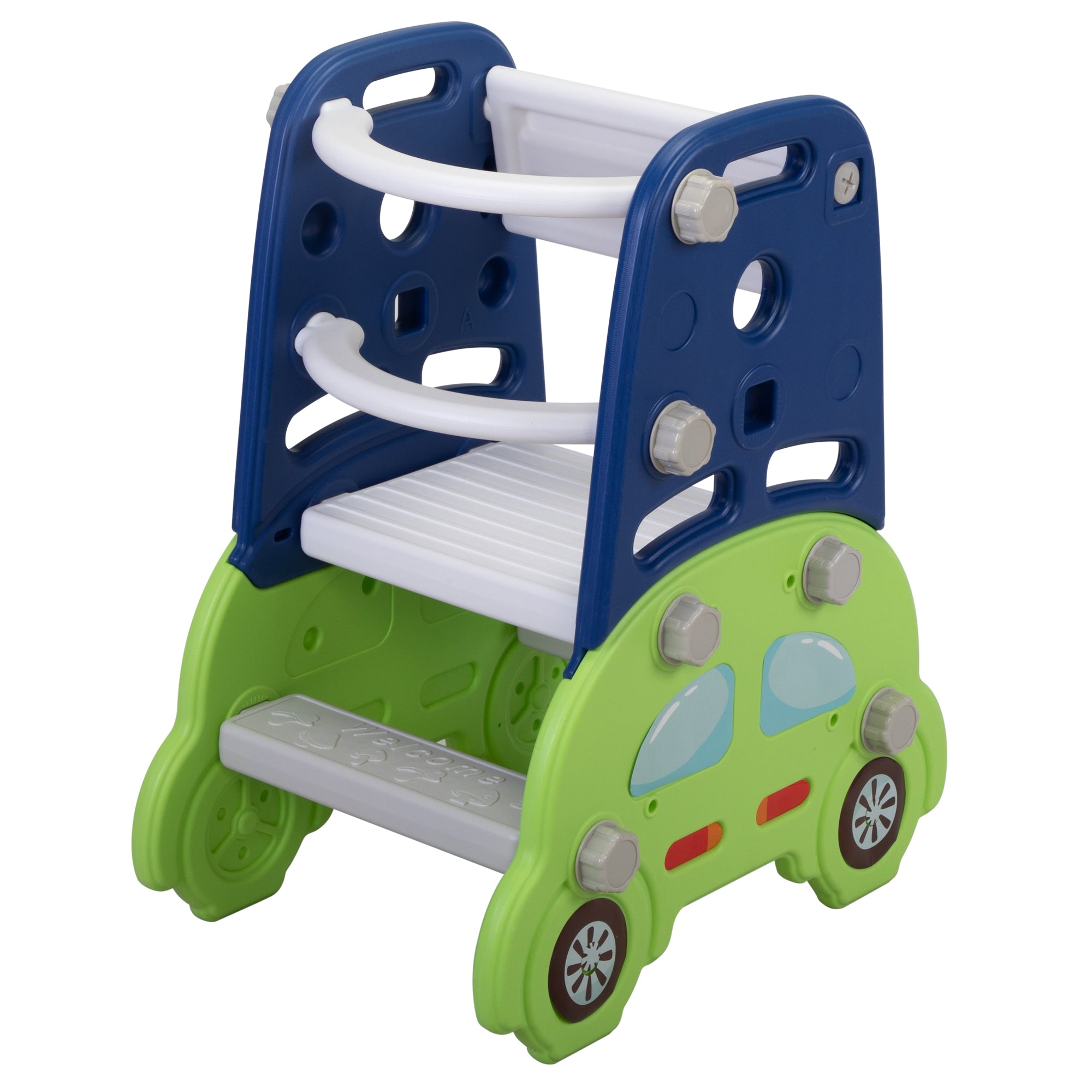 Multi functional slide car model - blue-green