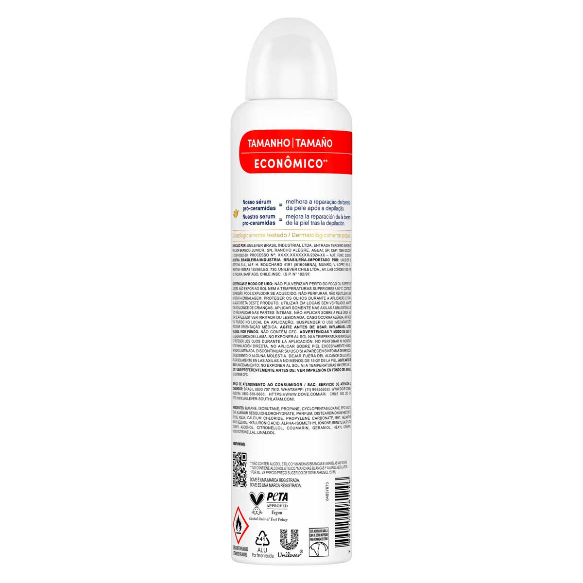 Desodorante Antitranspirante Aerosol Dove Invisible Dry 250 ml