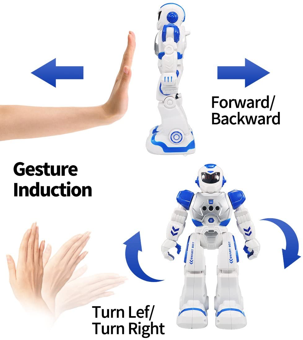 Smart RC Robots for Kids， Gesture Sensing Singing Walking Dancing Robot for Boys and Girls