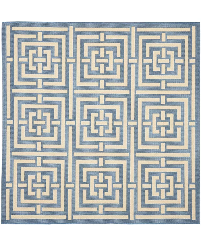 Safavieh Courtyard Blue and Bone 6'7