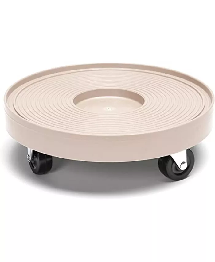 Devault 4-Wheeled Heavy Duty Plant Caddy， Gray， 12in