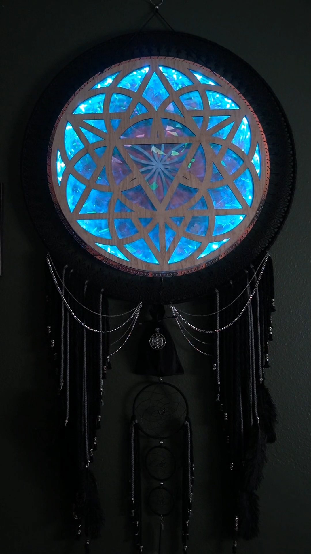 💝Clearance sale + free shipping-Mandala art dreamcatcher with light🪶