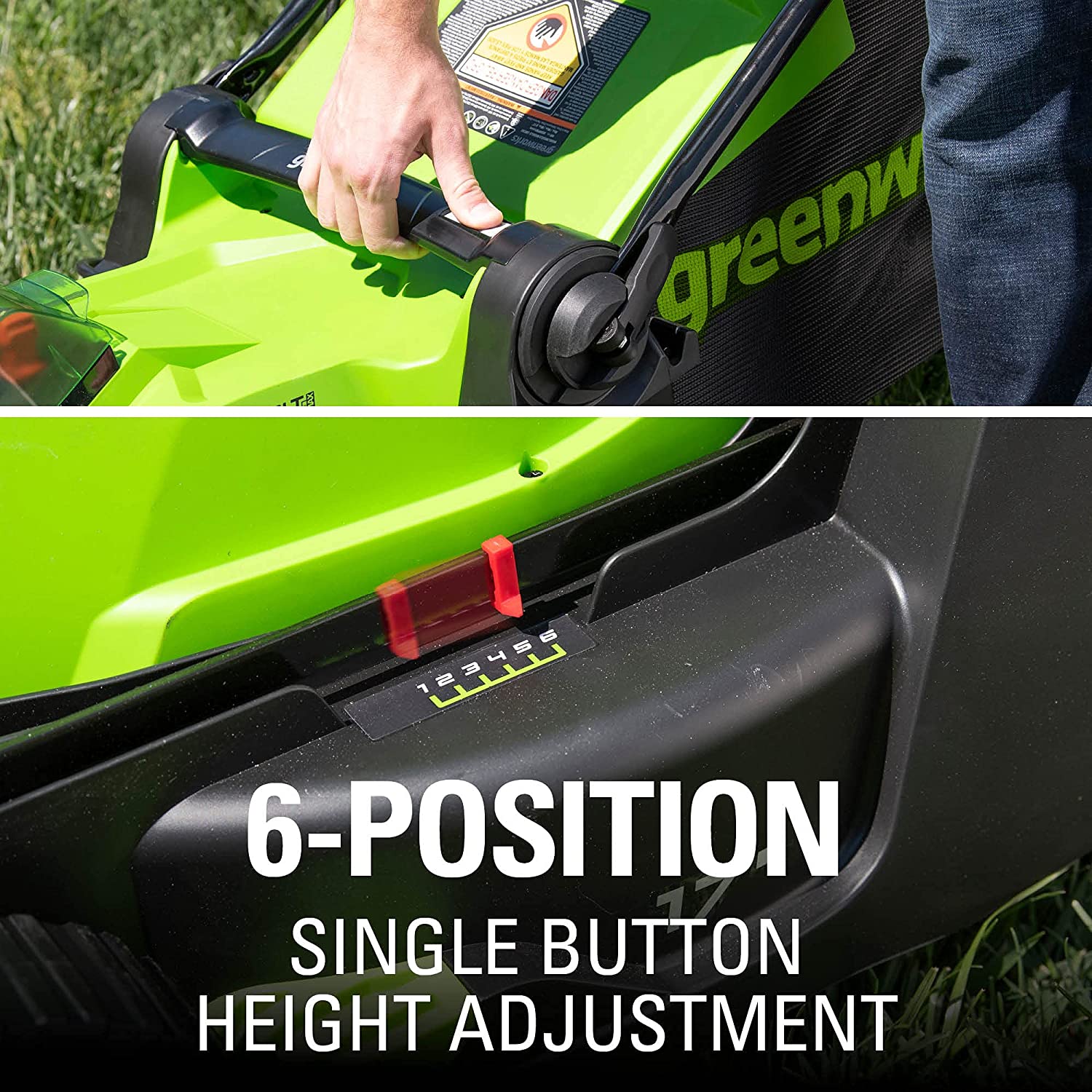Greenworks 40V 17 inch Cordless Lawn Mower，Tool Only， MO40B01
