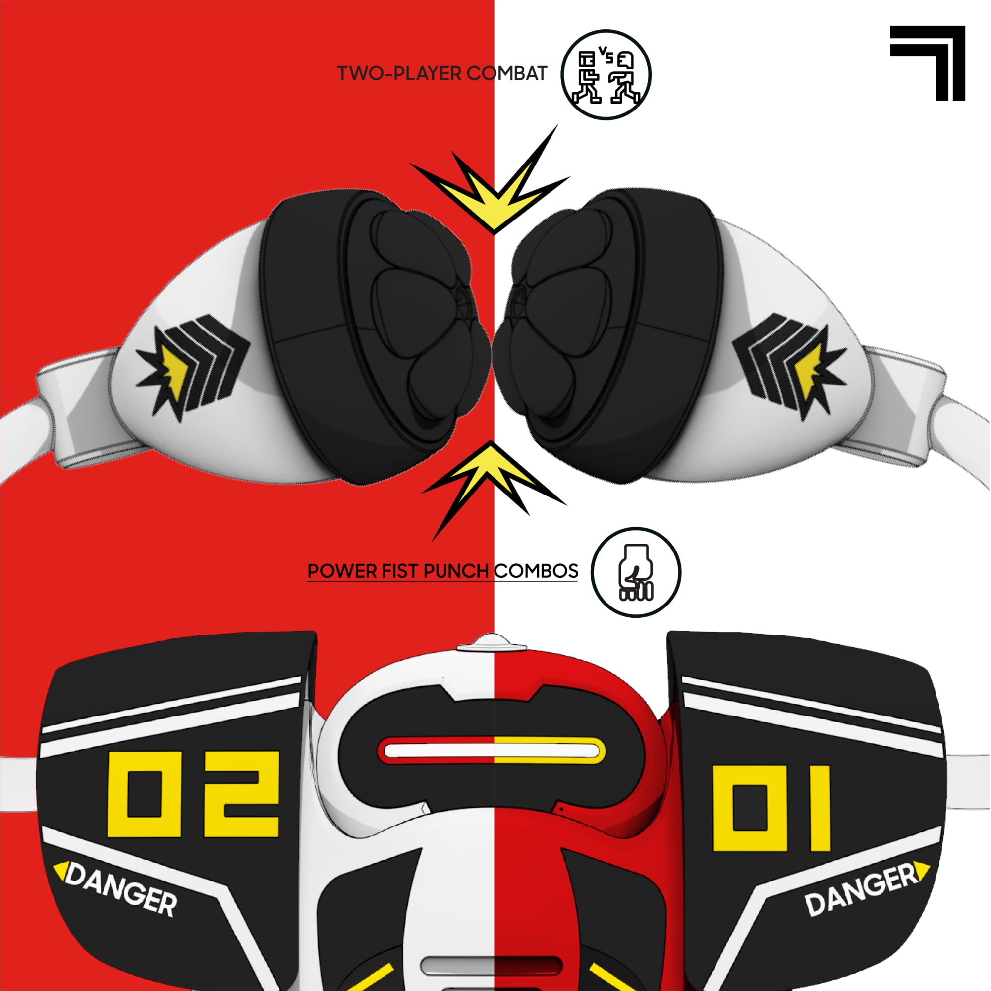 Sharper Image® Remote Control Robot Combat Set， Multiplayer RC Toy for Kids， Robo Duel Game with Infrared Controllers， Challenge a Friend， Great Gift for Boys or Girls， Red and White