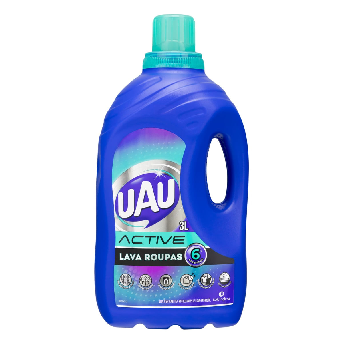 Sabao Liquido Roupas Brancas e Coloridas Uau Active 3L