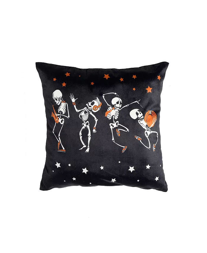 Lush Dandeacutecor Rocking Skeleton Decorative Pillow， 12