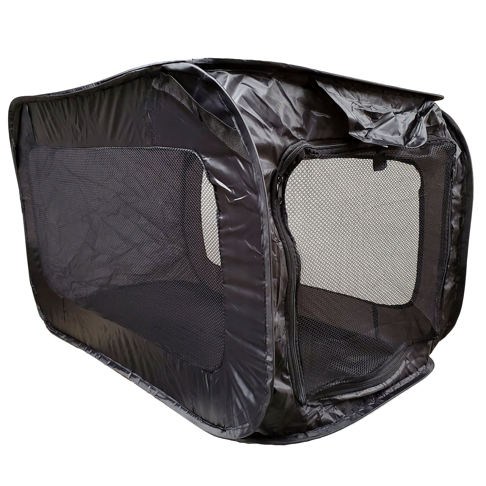 Black Pop Up Dog Kennel for Medium Sized Breeds Puppy Pet 21.2 x 36.6 x 21.2 In