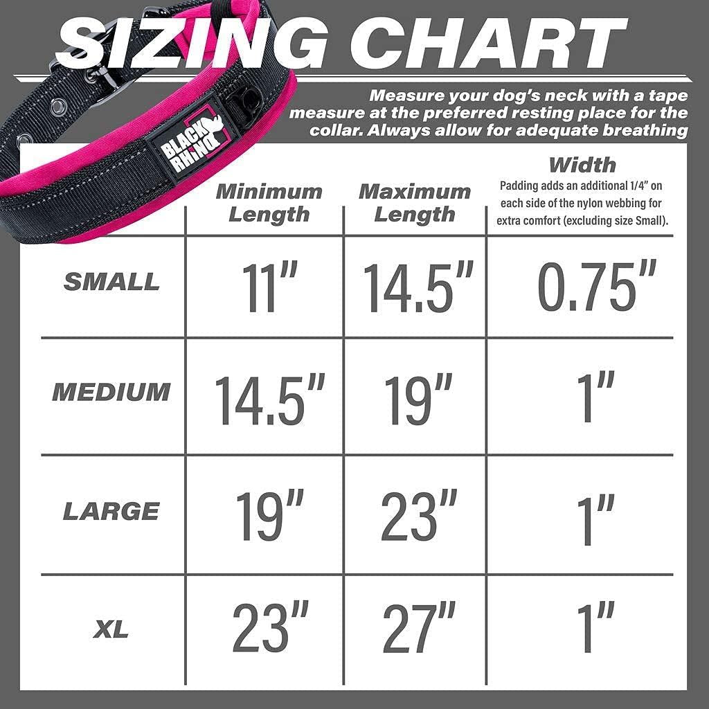 Black Rhino - The Comfort Collar (XLarge， Pink/Black)