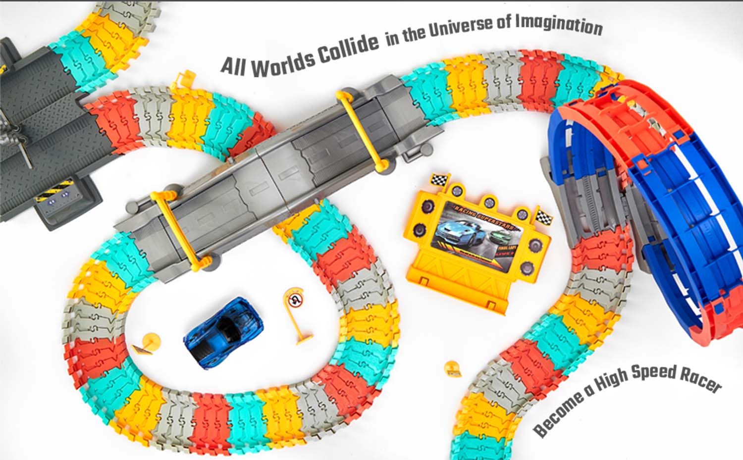 JitteryGit STEM Race Car Track Toy for Kids | Amazing Gift for Boys Girls Toddlers Ages 3 4 5 6 7