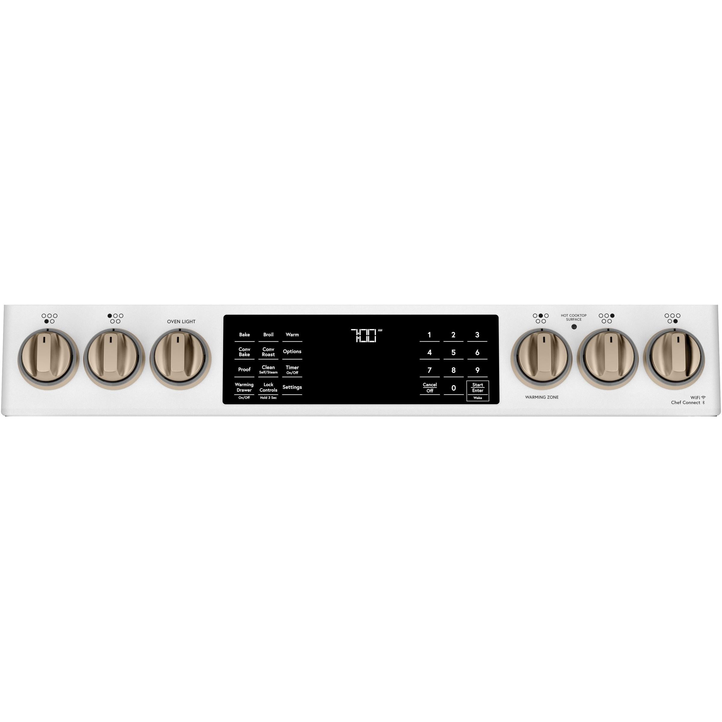 Caf¨¦ 30-inch Slide-in Electric Range with Warming Drawer CCES700P4MW2