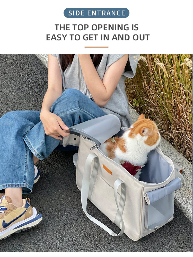 WANDF Pet Carrier Airline Approved Pet Carrier Dog Carriers for Dogs， Cats ，Pet Travel Carrier-Gray