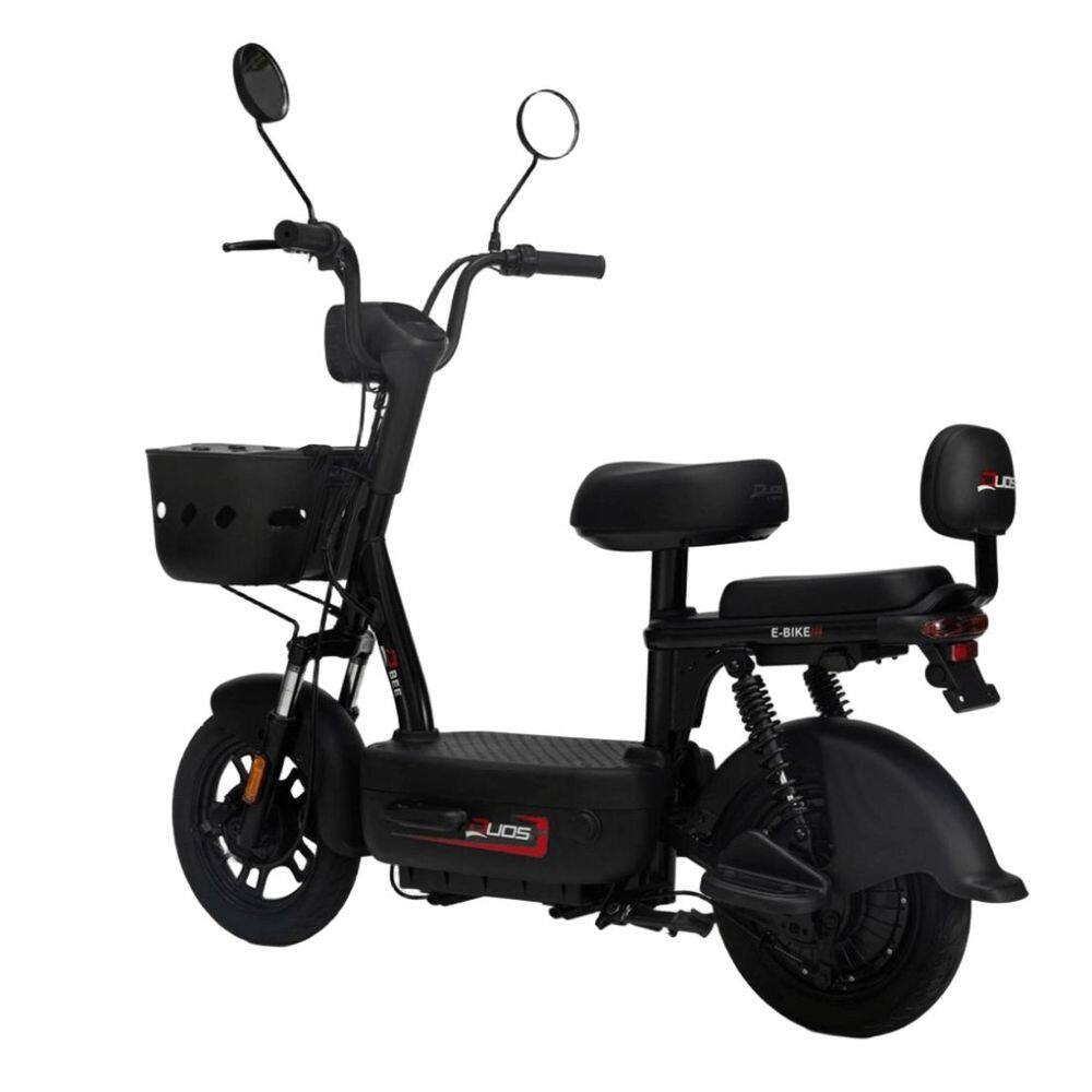 Bicicleta Elétrica Scooter com Alarme 500W 48V Bee Preta Duos