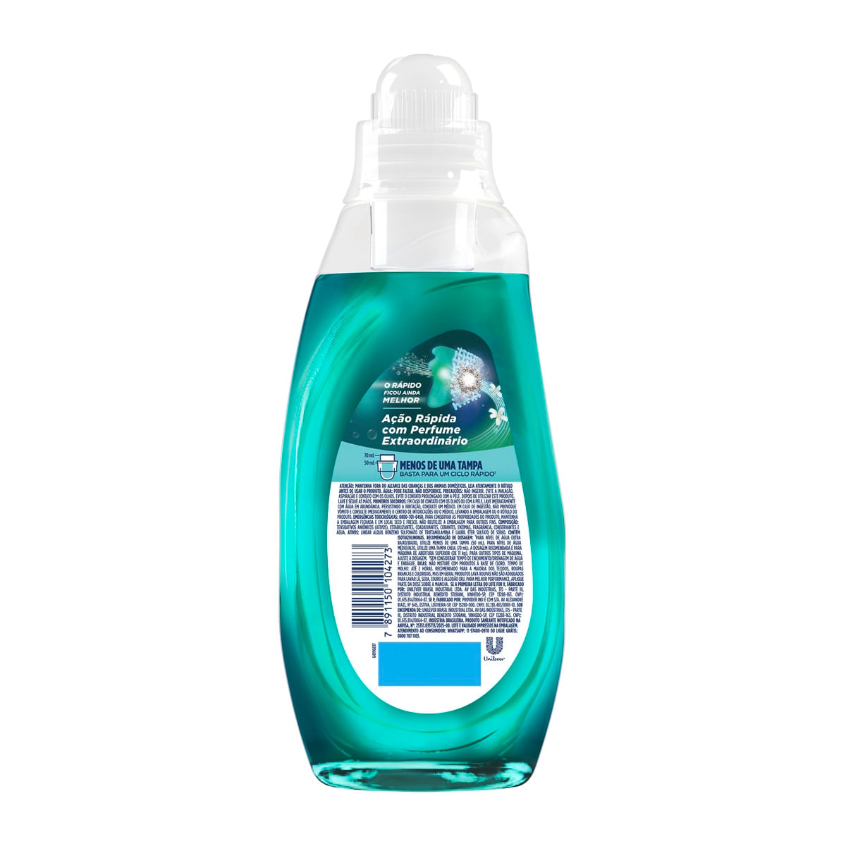 Lava Roupas Liquido Ciclo Rapido OMO Acao Total 750ml