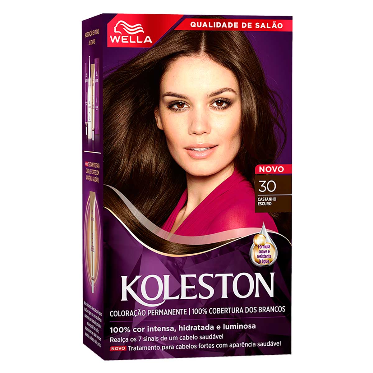 Kit tintura 30 castanho escuro Wella Koleston