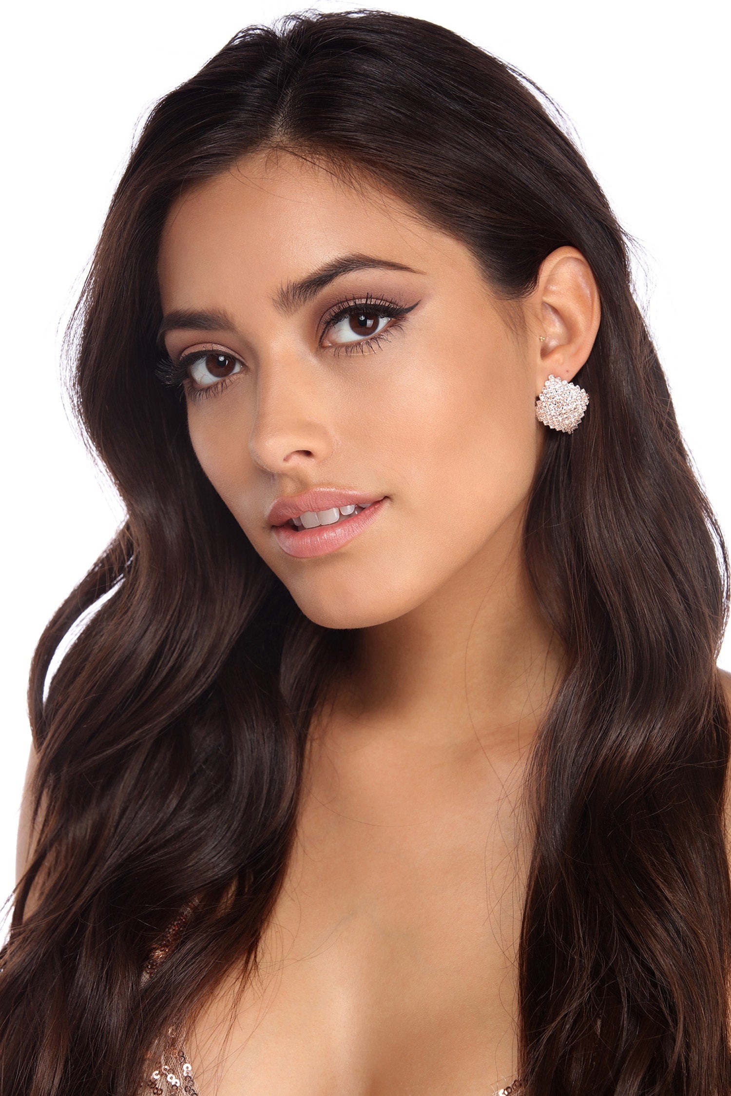 Square Rhinestone Earrings